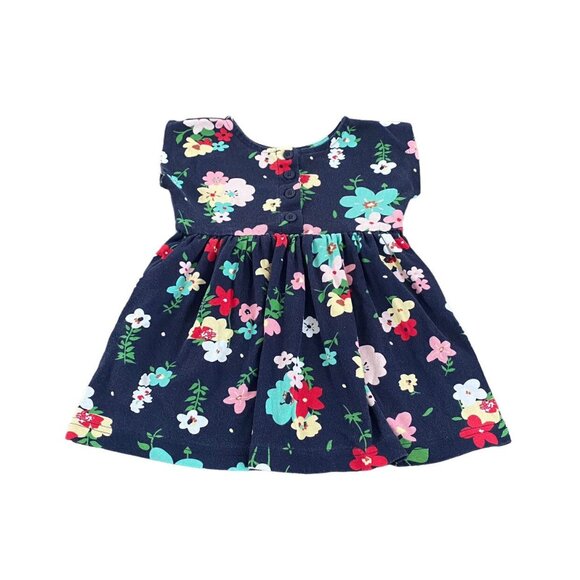 Hanna Andersson Floral Button Front Dress Size 90 - Picture 1 of 4